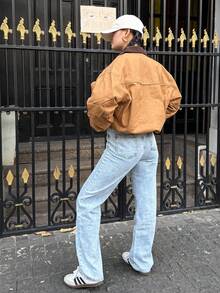 Women's Wide Leg Boyfriend Jeans Straight Leg Denim Pants Low Rise Baggy Jeans Casual Loose Jeans - Rửa nhẹ - Xem 7