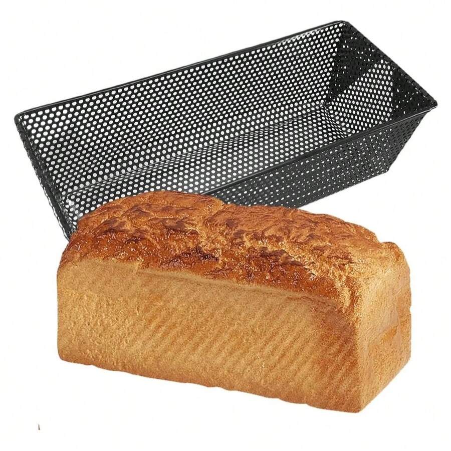 Lecute Molde Hornear Panes Panque Rectangular Horno Cocina Postres - Negro - Ver 1