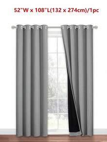 2pcs Blackout Curtains, 100% Waterproof, Thermal Insulated, UV Blocking, Suitable For Luxury Living Room, Bedroom, Home Decor, Holiday Decor - Dark Grey - View 10