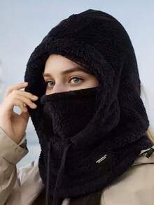 1件/2件装男女通用针织帽，加厚针织帽，骑行拉法帽，户外摩托车全脸面罩，保暖脖套，滑雪面罩，秋冬季 - R - 查看 29