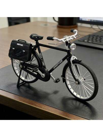 DIY โมเดลจักรยานโลหะสไตล์ย้อนยุคขนาดเล็ก, ของตกแต่งเดสก์ท็อปที่ทันสมัยและของตกแต่งสำนักงานที่หรูหรา เครื่องประดับสีดำคลาสสิกนี้ต้องประกอบด้วยมือ, ของขวัญวันเกิดในอุดมคติสำหรับแฟน, เพื่อน, เพื่อนร่วมงานและสมาชิกในครอบครัว
