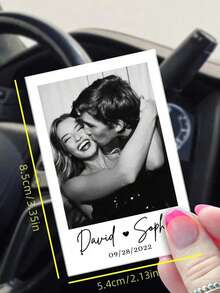 1pc Customizable Photo Wallet Card, Greeting Card, Personalized Photo Wallet Insert Card, Anniversary Photo Greeting Card, Photo Love Letter Card, Customizable Photo And Personalized Text, Wallet Accessory, Fashion, Valentine's Day Gift, Anniversary Gift, Christmas Gift, Birthday Gift, Wedding Gift, Engagement Gift, Elegant Romantic, Couple Gift, Photo Love Letter Greeting Card - Multicolor - View 7