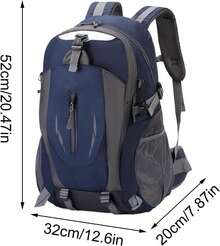 Mochila de Senderismo para Hombres | Mochila de 40L Ligera para Aire Libre,Impermeable Mochilón Gran Almacenamiento Organizador Para Montaña Senderismo Viaje Deportes Exteriores - Azul oscuro - Ver 6