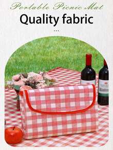 1 pieza Alfombra extra grande y gruesa, impermeable y a prueba de arena, plegable para picnic al aire libre, adecuada para familia y amigos (100*150cm) - multicolor - Ver 5