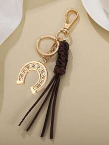 Western Cowboy Style Key Chain,Horseshoe Keychain,Charm Horse, Funny Keychain, Vintage Keychain, Keychain Decoration, Cool Keychain, Holiday Gift, Stylish Key Ring For Car Keys,Fashionable And Minimalist Lucky Charm Horseshoe Golden Keychain Creative Small Gift Horse Hoof Ornament Pendant - 均碼 - 查看 4