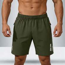 5条/套 男士健身短裤，夏季休闲运动短裤，轻便速干训练短裤，适合户外、街头、旅行，简约百搭男士短裤 - 彩色 - 查看 6
