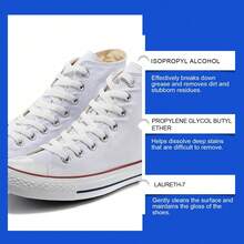 100ml White Sneaker Foam Cleaner - Waterless Stain Remover & Brightening Formula With Glycerin And Coconut, For Athletic Casual Shoes, Quick Clean, Fresh Scent,Gifts For Men And Women Suitable For Valentine's Day, New Year's Day, Birthdays, Weddings And Parties,Quick Ship Items,Free Shipping - 液體 - 查看 6