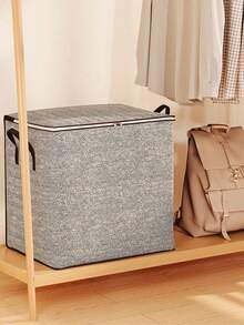 Foldable Clothes Storage Box With Handle, Large Capacity, Breathable Wardrobe, Zipper Handbag, Reinforced Portable Storage Bag, Suitable For Blankets, Bedding, Space-Saving Closet Organizer, Applicable To Bedroom, Home, Dorm, Also Can Be Used As Laundry Basket And Toy Storage - Multicolor - View 5