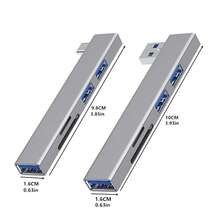 NUO XI USB-C 集线器，笔记本电脑扩展坞，便携式，USB 3.0，SD/TF 读卡器，兼容笔记本电脑、Pro、iMac、iPad Pro 和其他 USB-C 设备 - 彩色 - 查看 12