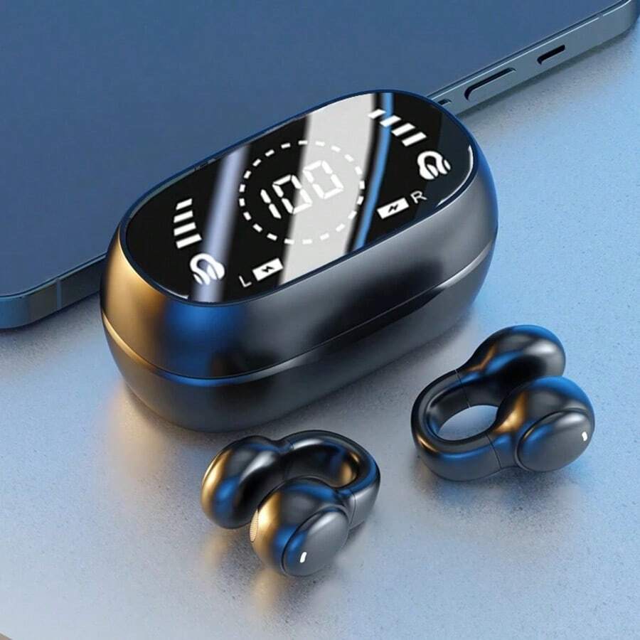 Clip-On Bluetooth Earphones, Sweat-Proof Open-Ear Headphones With High-Fidelity Stereo Sound, Suitable For Running