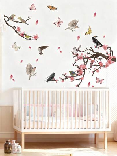 1PC- Wallpaper -[Bird, Branch, Sunflower, Chef]Boy Kids Room Decor Home Self-Adhesive Baby Nursery Decor Girl Decor Wallpaper Removable Wall Stickers For Wall Decor Living Room, Girls Bedroom, Window Stickers – Cute & Creative For Wall Art Kids Room Decor Bedroom Decor
