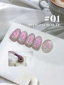 Miss Comoy 15ML 蛋白石闪粉指甲油，2026 新品畅销闪亮水钻指甲油 - 彩色 - 查看 13