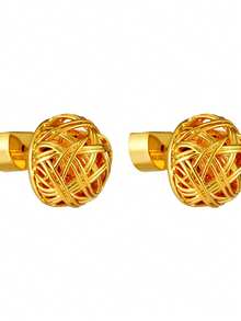 2件装 2025新款极简字母奢华闪亮耳钉，百搭优雅耳环 - 編織耳環 - 查看 3