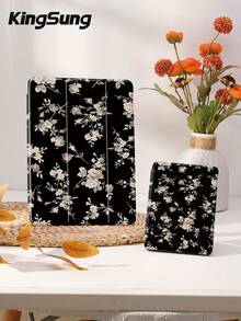 Kingsung Ốp máy tính bảng họa tiết hoa phong cách cổ điển, tương thích với iPad 9.7/10.2/10.5/10.9/12.9/Pro 11, thế hệ thứ 10, tương thích với Samsung Galaxy Tab S6 Lite 10.4 inch, tương thích với Kindle Paperwhite thế hệ thứ 12 2024, Kindle (thế hệ thứ 11) phiên bản 2022, mềm mại và chống rơi vỡ, chân đế thông minh/tự động bật/tắt màn hình. - Nhiều màu - Xem 8