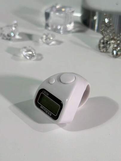 Minimalist Mini Electronic Ring Counter, Portable Tasbih Counter, Button-Style Finger Ring Counter 0-99999, Smooth Operation, Suitable For Ramadan Prayer Counting, People Flow Counting, Sports Counting, Business Activities, Festival Gifts, Multi-Purpose Counting, Available In Multiple Colors
