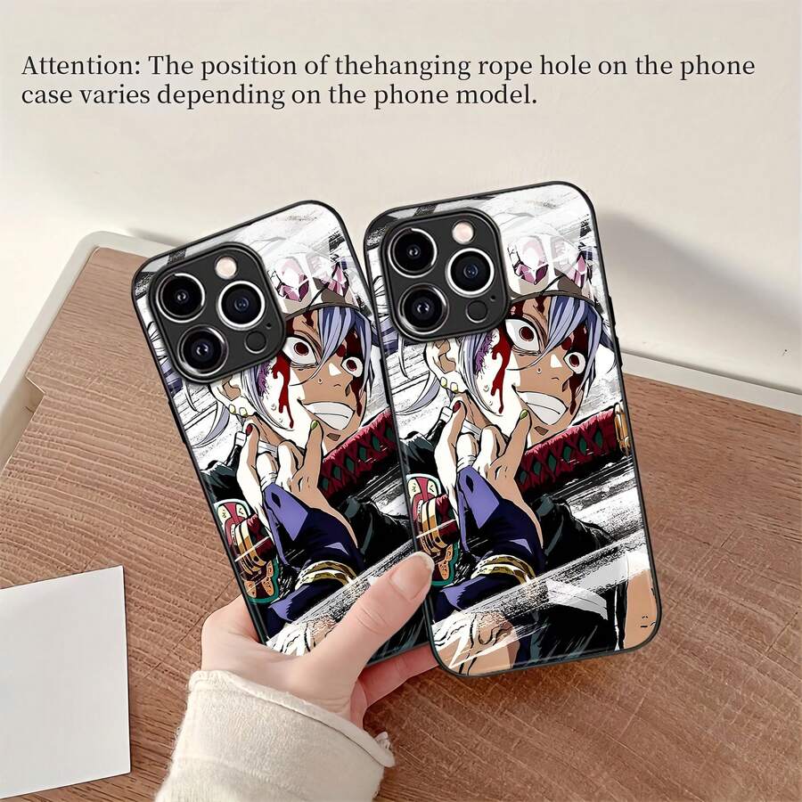Guerrero anime ensangrentado con expresión intensa y enloquecida. Esta elegante funda es compatible con iPhone 17, 16, 15, 14 Pro Max, 13, 12, 11, XR y XS Plus. Fabricada en TPU flexible, resistente a golpes y arañazos, ofrece una excelente protección contra caídas y un agarre cómodo. Es un regalo ideal para familiares, amigos y seres queridos, y una opción perfecta para festivales. - Negro - Ver 1