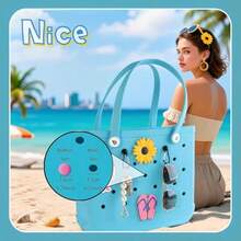 Vagocom 2Pcs Hooks Set Charms Accessories For Bogg Bags And  Bag - Insert Hook Holder With Small Key Chain - màu đen - Xem 5