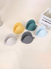 1pc Silicone Heat Resistant Glove, Mini Oven Mitt, Microwave Baking Cooking Glove, Essential Kitchen Accessory - Multicolor - View 6