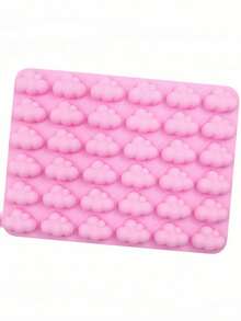 1pc Cloud Shaped Multi-Compartment DIY Silicone Mold, Modern Style DIY Silicone Mold - Pink - View 1