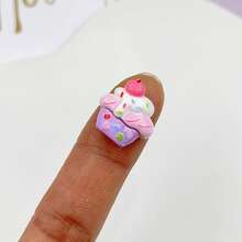 20/50pcs Mixed Mini Realistic Ice Cream & Cake Series Flat Back Craft Stickers, For Making Earrings, Hair Accessories, Jewelry, Resin Crafts Decorative Stickers (Jewelry Making For Adults Aged 14+) - Multicolor - View 5