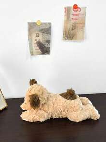 1个11.81英寸可爱卷毛绒小狗玩偶，柔软可爱，儿童节/生日礼物，可爱家居装饰 - 彩色 - 查看 5