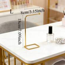 1/50pcs Removable Nail Polish Color Mixing Palette With Metal Display Stand, Transparent Nail Art Sample Sticks With Metal Rings, Wrought Iron Metal Display Rack, Acrylic Nail Art Practice Swatch Color Chart, Suitable For Nail Salons And Home Use - Multicolor - View 15