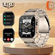 LIGE Fashion Multifunctional Smartwatch With Over 100 Sports Modes, Activity Tracking, Alarm Reminders, Weather Forecast, Splash-Proof, Music Playback, Text Notifications, Call Notifications. Smartwatch For Men And Women – Sports & Leisure. - Black - View 14