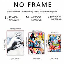 3pcs Set Modern Street Graffiti Style Colorful Abstract Wall Art Canvas Posters, High Definition Printing With Optional Frames, Suitable For Home, Office, Living Room, Bedroom, Kitchen Decor, Indoor & Outdoor Use In Spring & Winter, Printed Material, Corridor Decoration, Artwork, Ideal Gift For Friends - Multicolor - View 8