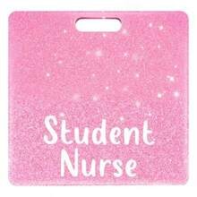 Pink Student Nurse Badge Glitter Nurse Badge Buddy Horizontal Id Name Identification Tags Accessories For Women Coworkers Resident Nurses Aesthetic - Hồng - Xem 7