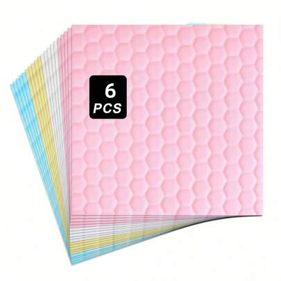 6pcs Magic Cleaning Sponges, Super Durable & Reusable Cleaning Sponge Cloths, Highly Absorbent, Multi-Purpose Household Cleaning Pads For Bathroom, Kitchen, Dishes, Furniture, Floors, Walls, No Scratch Cleaning Foam, Dish Cloths