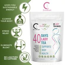Natural 40 Days Herbal Tea - No Laxative & Caffeine, Metabolic Balance & Body Wellness Support - 1 Pack (42 Bags) - View 4
