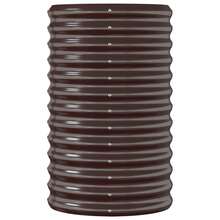 vidaXL Raised Bed Galvanized Steel 114x40x68 Cm Brown - A - View 4