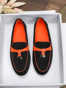 Women's Flat Loafers, Low Vamp, 2026 Spring/Summer New Versatile Casual Wear, Office Work Shoes, Soft Leather, Soft Sole, Wear-Resistant, British Style, Plus Size 41-43 - Black - View 6