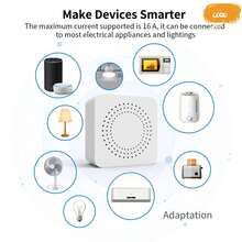 Mini Interruptor Inteligente 16a Wifi Automação Alexa Branco - Branco - Visão 1