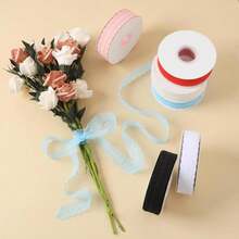 50 Yards Lace Trim Ribbon, 1.2 Inch Wide Vintage Lace Ribbons For Gift Wrapping, Flower Ribbon, Wedding Decoration &Amp; DIY Crafts Sewing (Light Pink, 50 Yards) - ColorD - View 3