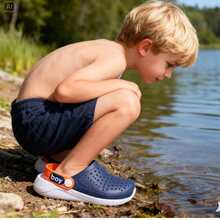 Babuche masculino infantil sandálias de menino original com qualidade extrema e preço baixo - Azul Royal - Visão 6