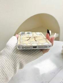 Striped Bow Tie Painted Transparent Card Holder Silicone Soft Full Coverage Painted Anti-Drop Phone Case Compatible With IPhone, Galaxy, , Redmi - Multicolor - View 5