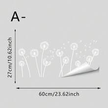 1/3pcs White Dandelion Window Clings Just Breathe Quote, Static Glass Stickers For Living Room Bedroom, Peel And Stick Vinyl Decals, Windows Anti Collision Window Decals,Spring Home Decor, Aesthetic Farmhouse - Dandelion - View 16