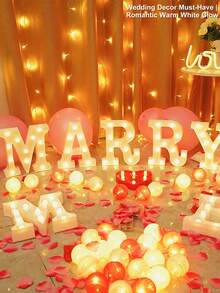 1/3/4/5个LED数字灯(6.3英寸/8.27英寸) - 情人节求婚装饰 | 浪漫暖白光,生日、婚礼、周年纪念、节后派对 - 白色 - 查看 7