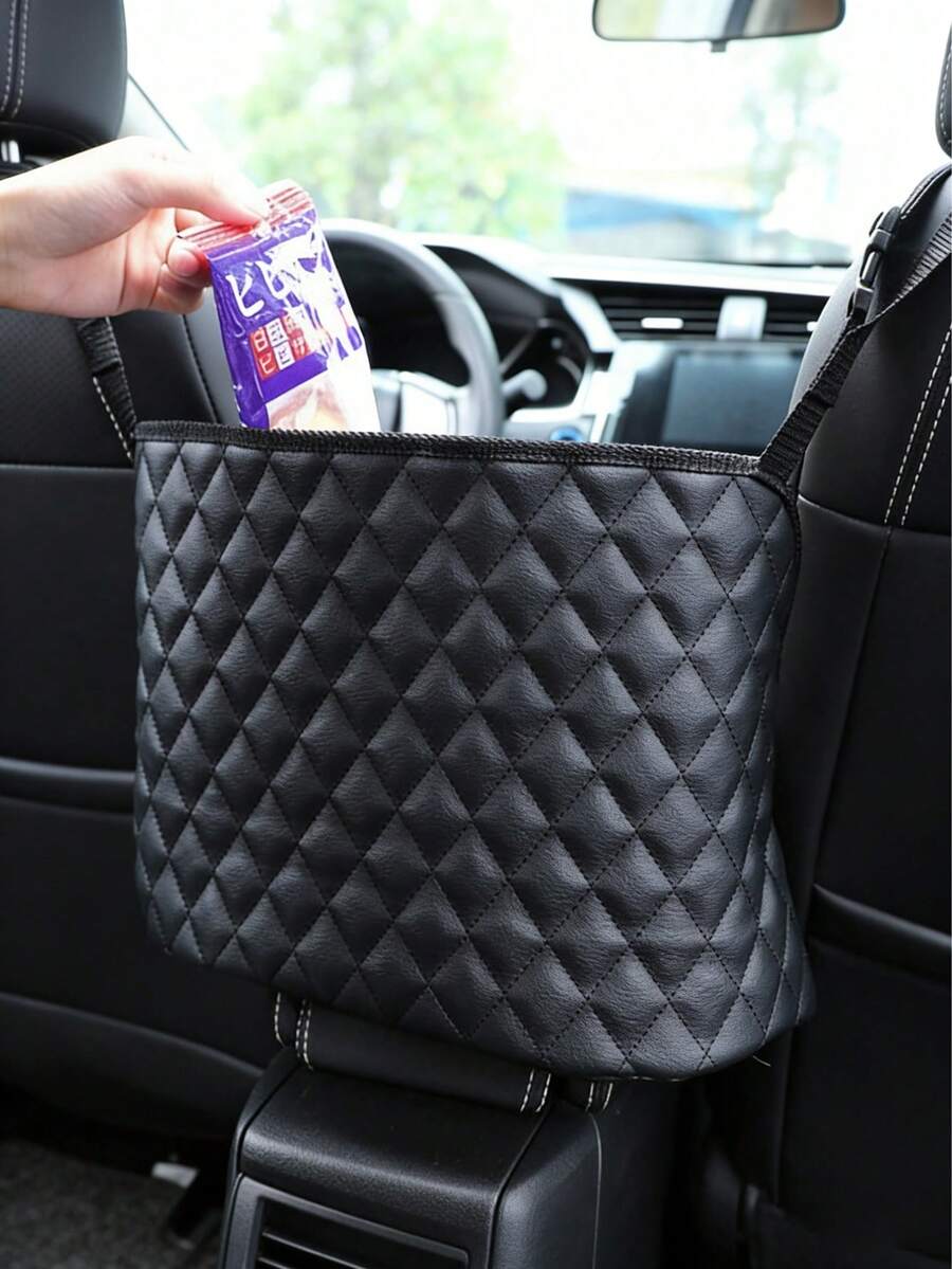 1 pezzo Organizer per spazio tra sedile auto in pelle, Tasca appendibile per schienale, Accessori per interni auto, Decorazione auto - A - Visualizzare 1