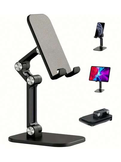 حامل هاتف مكتبي قابل للطي وللتعديل، مناسب للموديلات الأطول، يناسب الهواتف الذكية واللوحات بارتفاع من 11.94 سم إلى 33.02 سم، متوفر باللونين الأسود والأبيض، متوافق مع أجهزة وأندرويد، هدية لعيد الميلاد، للعائلة والأصدقاء، حامل هاتف قوي التحمل