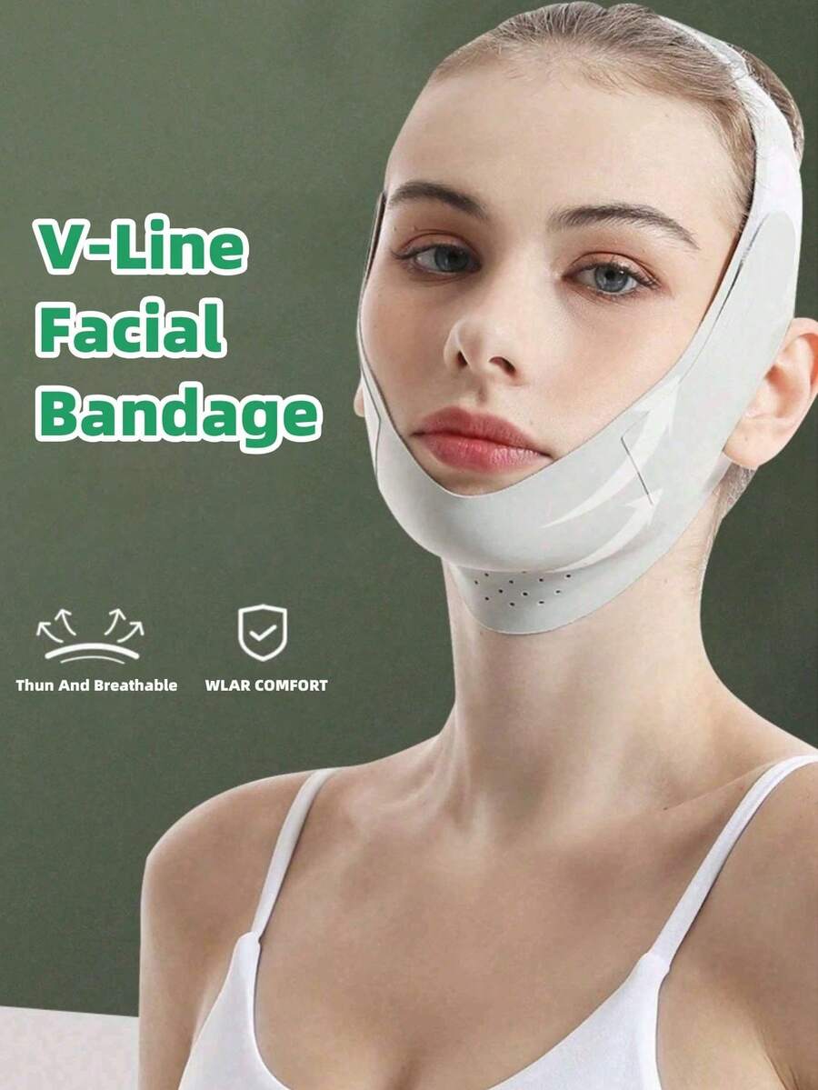 V-Face Mask, Face Shaping Tool, Shaping Mask Sleeping Facial Bandage, Suitable For Daily Wear - Multicolor - View 1