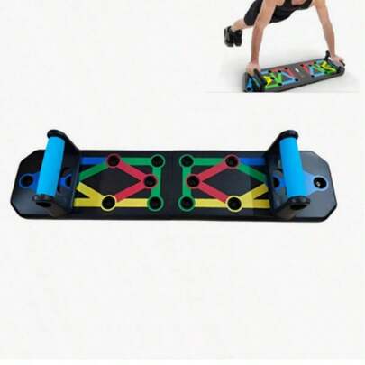 1 stuk multifunctioneel push-up board met kleurcodering voor specifieke spiergroepen, een fitnessapparaat voor thuisworkouts, op reis en krachttraining voor het hele lichaam, geschikt voor zowel mannen als vrouwen om de borst-, schouder-, triceps- en rugspieren te trainen.