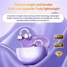 NEW SENYANG Forest Yang 新款无线夹式运动耳机，音乐挂耳式蓝牙耳机，视频舒适 TWS 真无线 HiFi 杜比低音立体声高清通话耳机，适用于安卓和 iOS 手机，游戏耳机，情侣商务智能耳机 - J87 - 查看 3