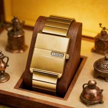 女士方形奢华腕表，矩形数字表盘，30米防水，设计优雅，不锈钢表带，防水，休闲时尚，日常佩戴或作为礼物都非常合适。 - 均碼 - 查看 4