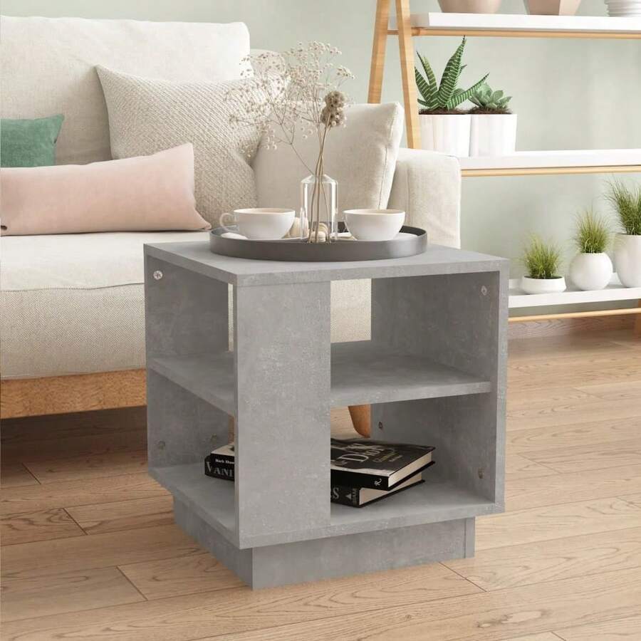 vidaXL Couchtisch Betongrau 40x40x43 Cm Holzwerkstoff - Grey - View 1