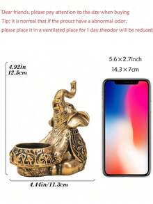 1 Giá đỡ nến hình voi vàng cổ điển - Tượng voi ngồi hoặc nằm trang trí, Khay nến phòng ngủ/phòng khách, Quà tặng tốt nghiệp hoặc tân gia. Giá đỡ nến tealight hình voi vàng sang trọng với lớp mạ vàng cổ điển và họa tiết Bohemian tinh tế. Hoàn hảo để tạo thêm không khí ấm cúng cho bất kỳ căn phòng nào. Biểu tượng cho may mắn và sự tích cực. Tuyệt vời để trang trí nhà cửa hoặc làm quà tặng. - D - Xem 9