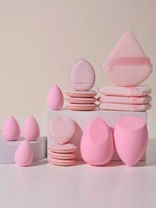 18PCS Makeup Tools Set Including:2PCS Makeup Sponges+4PCS Mini Makeup Sponges+4PCS Triangle Powder Puffs+8PCS Mini Air Cushion Powder Puffs,All-In-One & Beginner-Friendly | Travel-Ready & Gift-Ready | Perfect For Newbies/Her - Multicolor - View 12