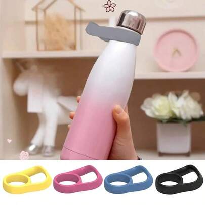 Durable Silicone Water Bottle Handle Strap, Vacuum Flask Hanging Hook For Outdoor Sports