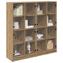 vidaXL 2 Stück Highboard Artisan-Eiche 68 X 37 X 142 Cm Holzwerkstoff - Yellow - View 3